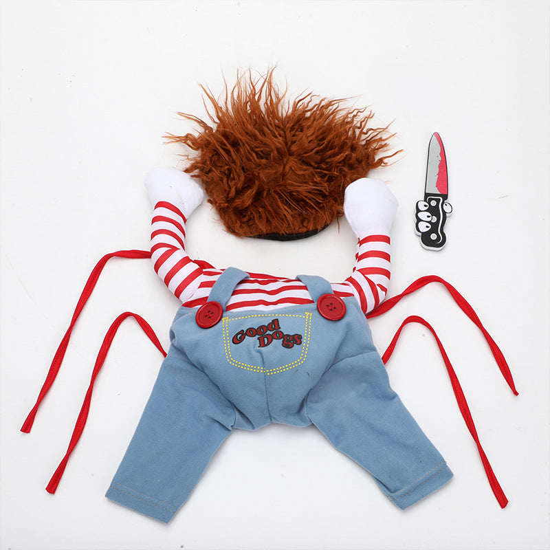 Deadly Doll Pet Costume for Halloween.